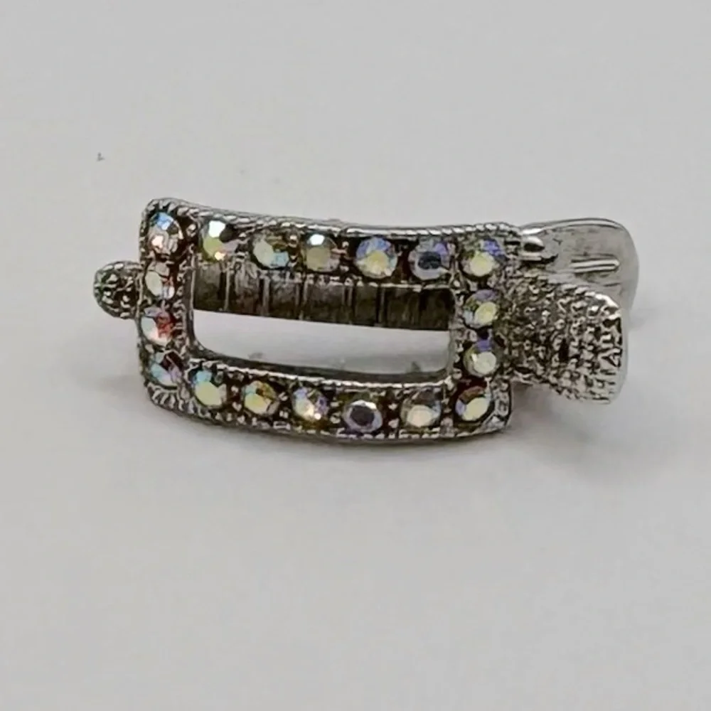 VINTAGE Aurora Borealis Crystal Hair Clip